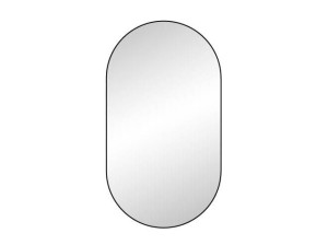 Овальное металлическое настенное зеркало с рамкой