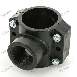 Врезка монтажная 63 x 1 1/4" ВР, 4 болта, для труб ПНД UNIDELTA 1019063005