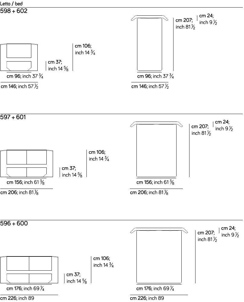 AMURA Двуспальная кровать из кожи с обитым изголовьем Panis sun-id-1513198 - Вид №3