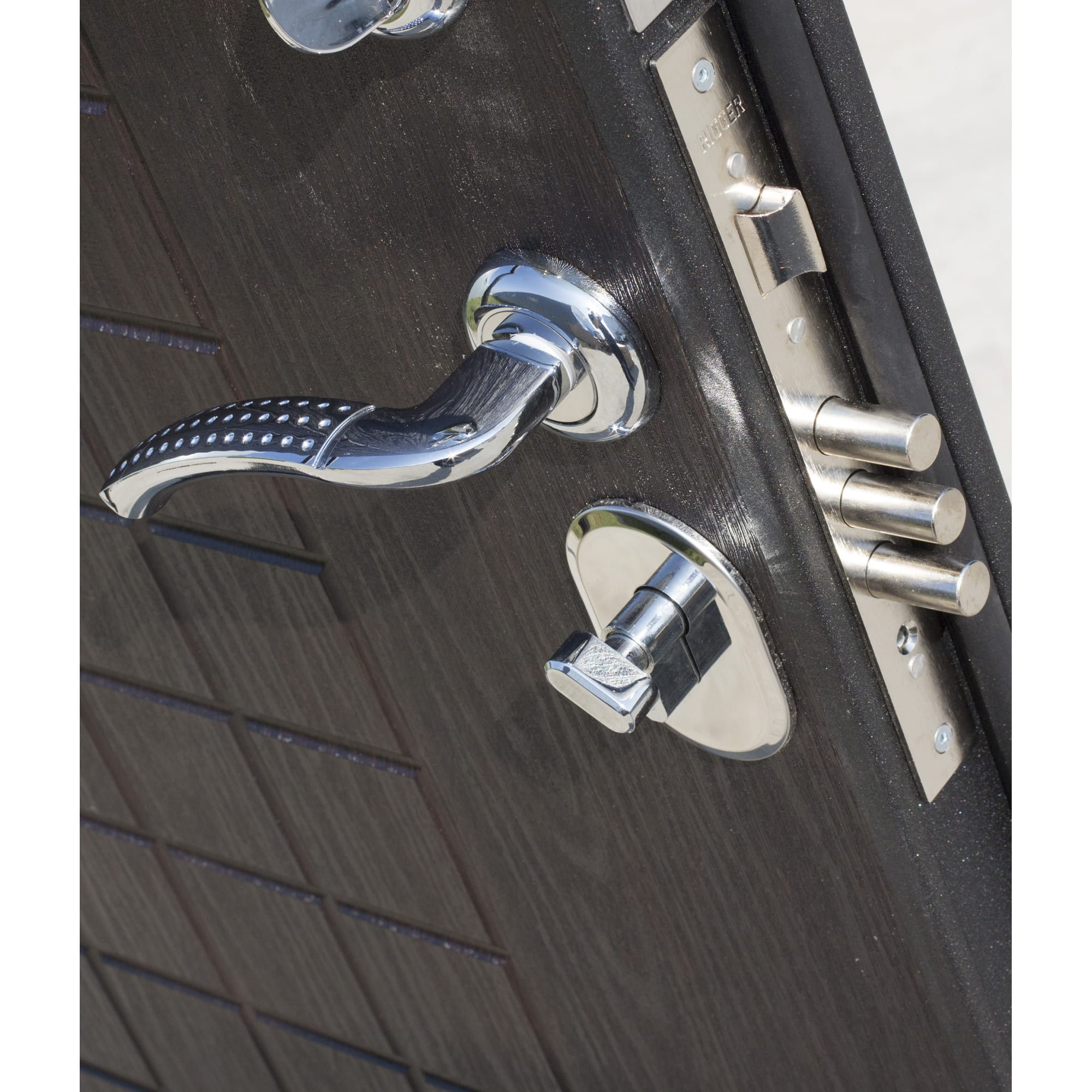 82096736 Дверь входная металлическая Гарда Муар, 860 мм, правая, цвет венге Santreyd  - Вид №4