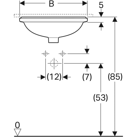 500.748.01.2 Раковина под столешницу Geberit VariForm овальной формы Geberit  - Вид №3
