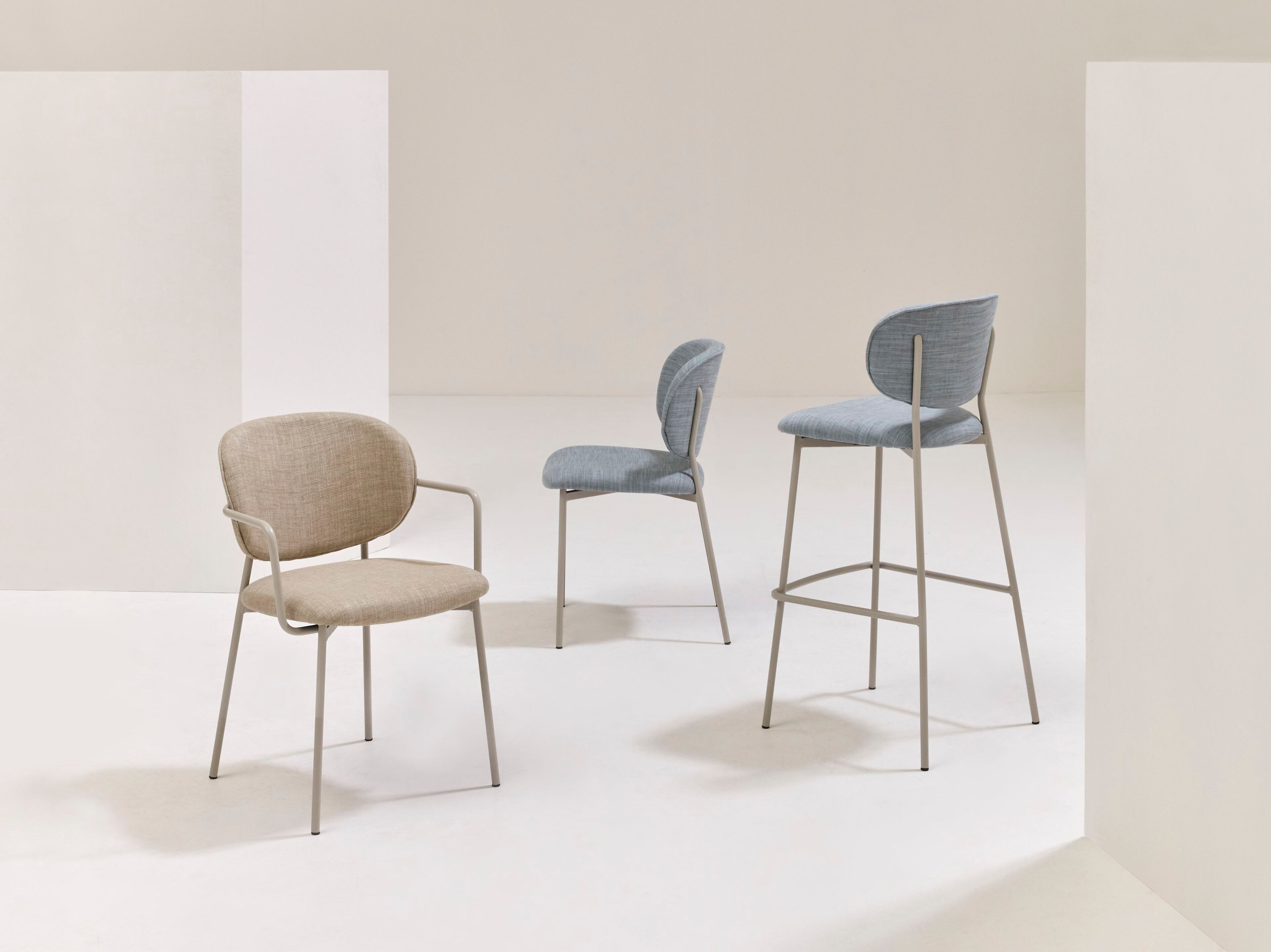 Стальной мягкий высокий стул Billiani Wrap Steel ARCH-00067822 - Вид №2