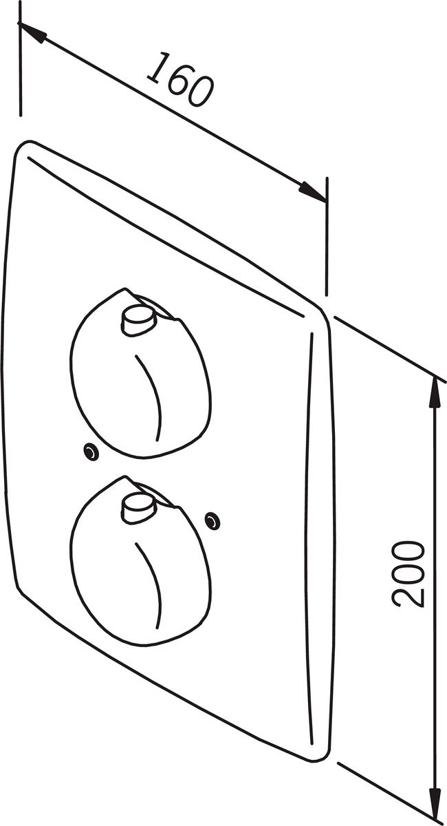 Oras 7188 Панель смесителя для ванны и душа 7188 Optima Хром  - Вид №3