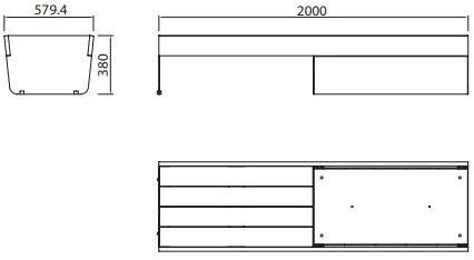 Tarimatec Скамья wpc со встроенной сеялкой Accessori sun-id-1507445 - Вид №3