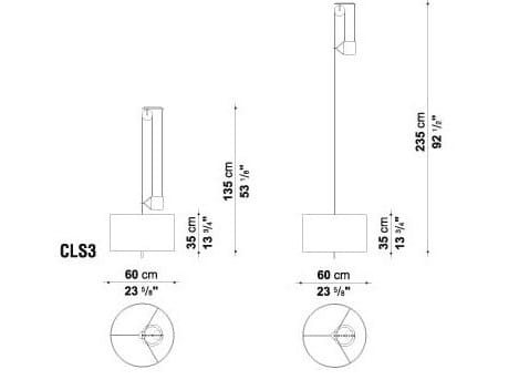 Подвесной светильник с тканевым абажуром Maxalto Leukon ARCH-00128574 - Вид №3