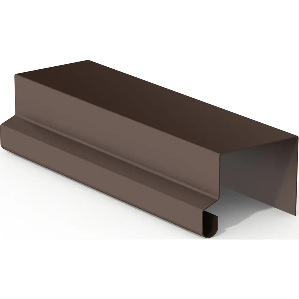 П-планка для профнастила 20x10x15 мм 2 м 0.4 мм RAL 8017 коричневый ВЕГА STLM-2137068