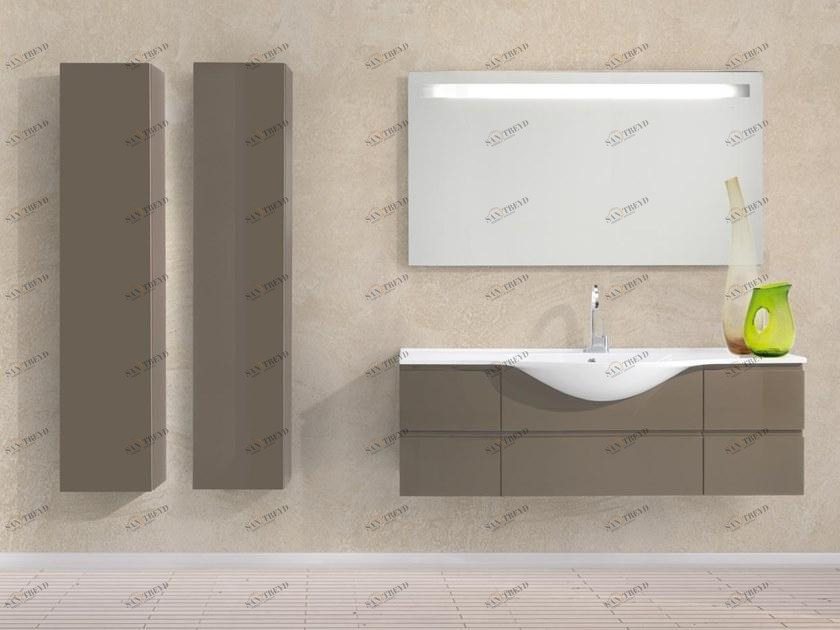 LASA IDEA Тумба под умывальник одинарная настенная, лакированная Vanity sun-id-1490575