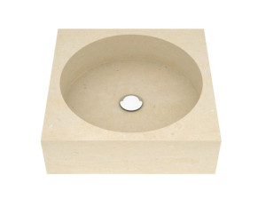 Круглый умывальник из камня Лечче