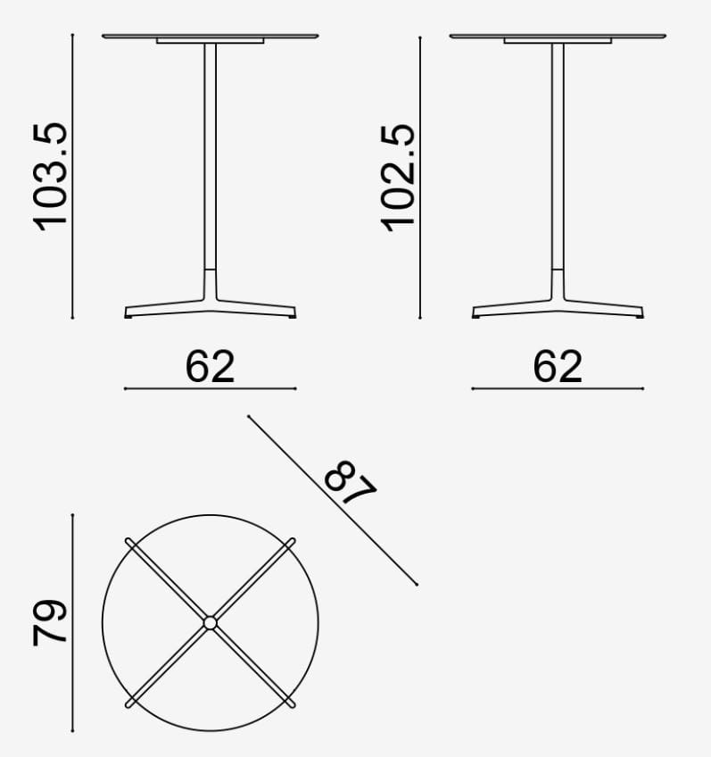 Стол со спицами Arper Wim ARCH-00041896 - Вид №16