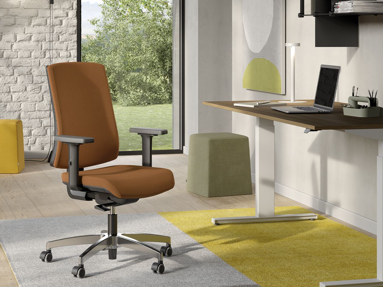 Ткань операционный офисный стул с подлокотниками FREZZA Kiku ARCH-00146085 - Вид №2