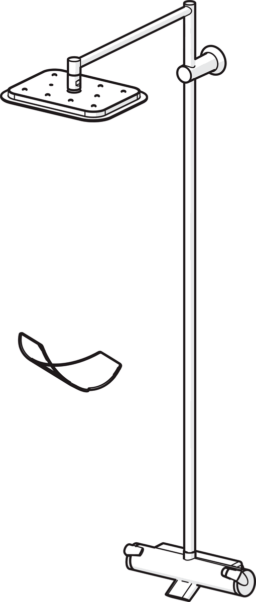 Oras 7191 Смеситель с верхним душем rain shower 7191 Optima Хром  - Вид №2