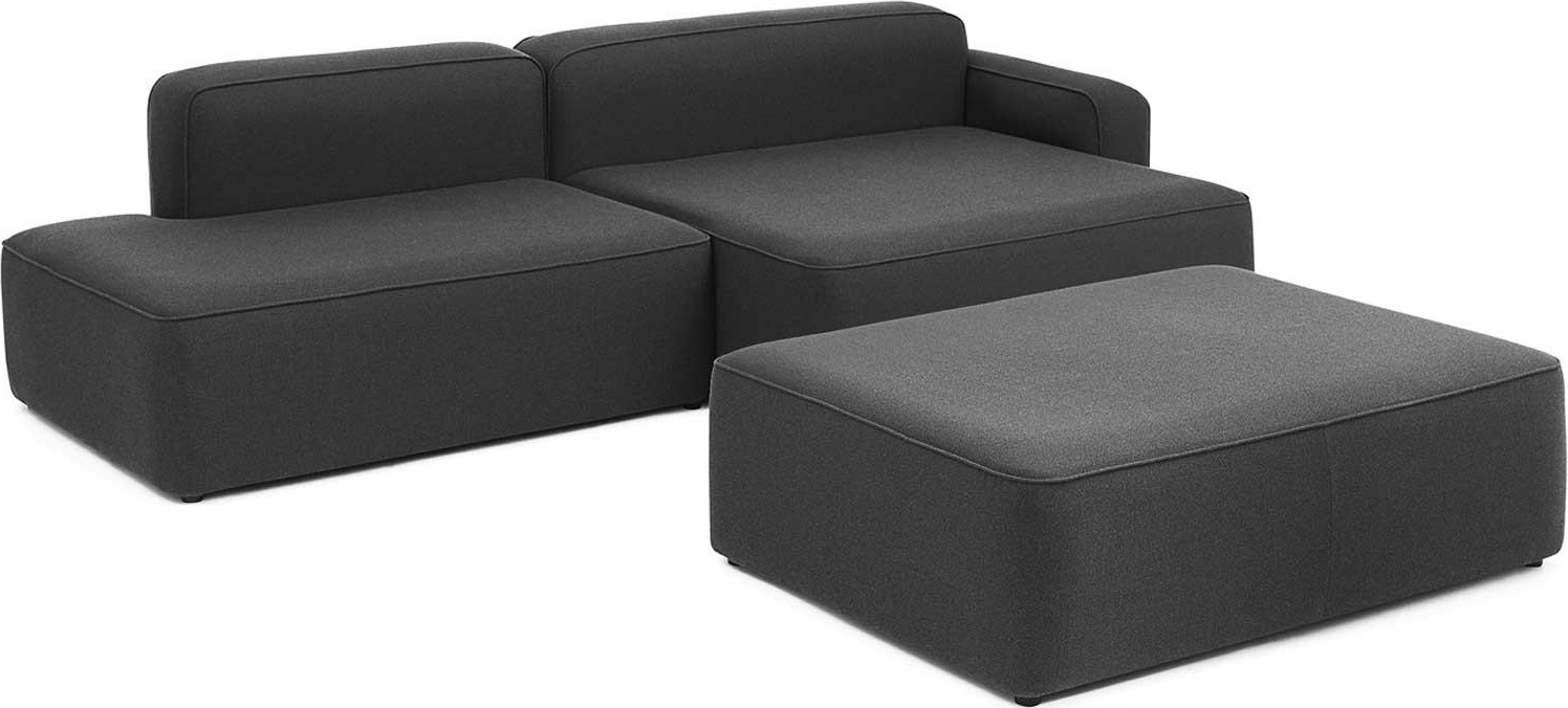 1002010 Веревочный диван Шезлонг правый с пуфом Normann Copenhagen  - Вид №1