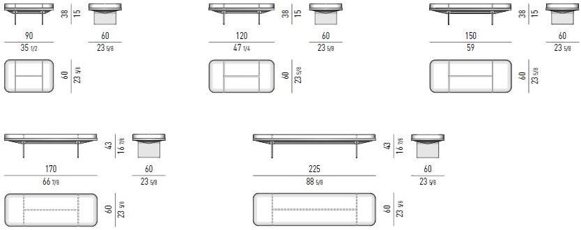 Minotti Скамейка Clive sun-id-1482602 - Вид №3