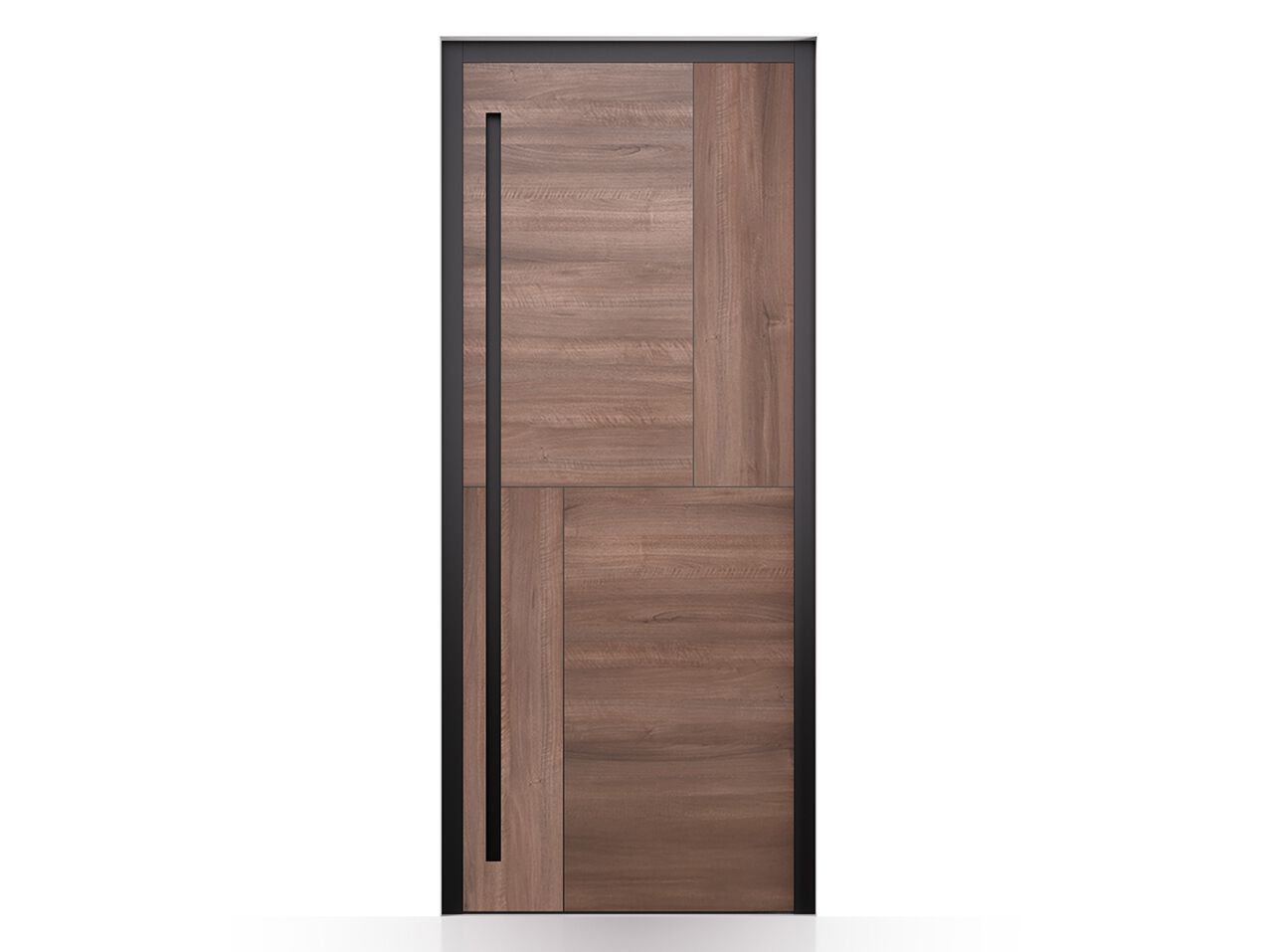 Алюминиевая поворотная входная дверь Roka SIENA NOCE ARCH-00030192 - Вид №1