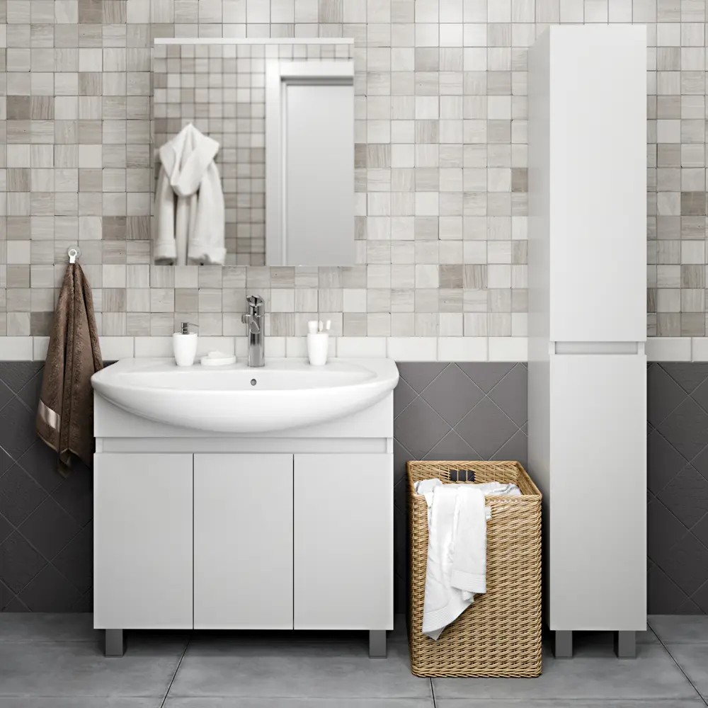 Santreyd Тумба под раковину Элеганс 105 см белая 89123918 Соло STLM-0078643 - Вид №3