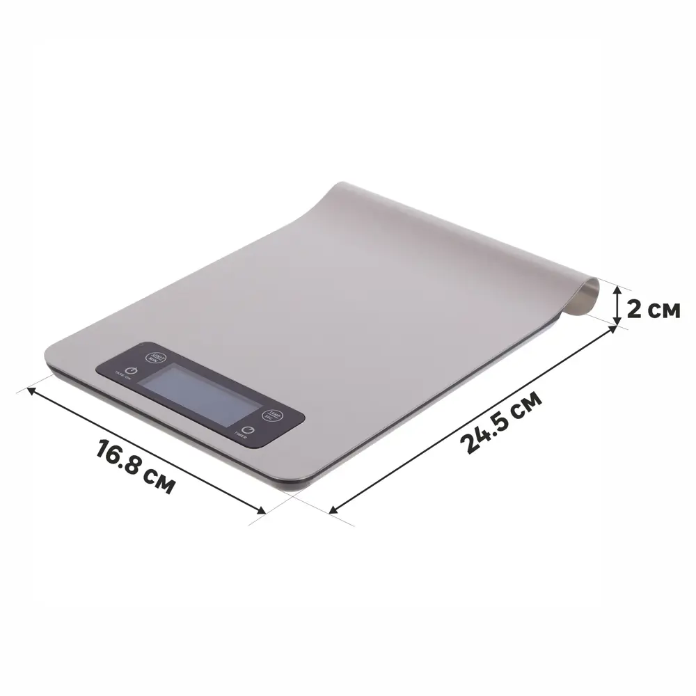 Весы настольные NEO 24.5x16.8x2 см хром до 5 кг 18581801 STLM-2108786 Santreyd  - Вид №1