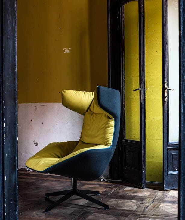 Спицевое вращающееся кресло с высокой спинкой MOROSO Take A Line For a Walk ARCH-00121326 - Вид №8