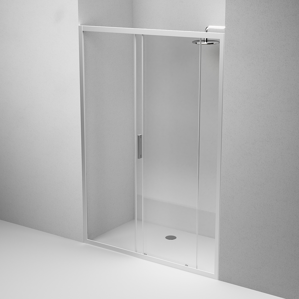 W90G-140-1-195MT Solo Дверь душевая 140х195 стекло прозрачное профиль матовый хром AM.PM Gem - Вид №4