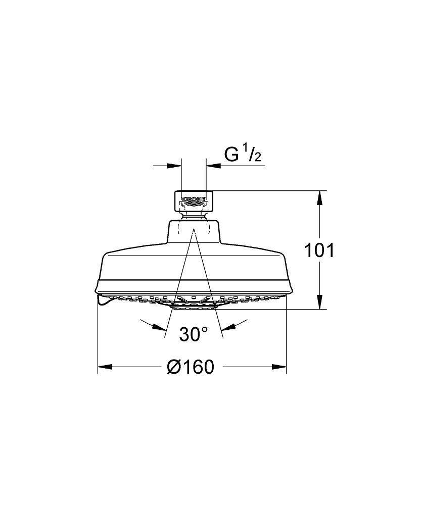 27128000 Верхний душ Grohe Rainshower Classic хром - Вид №1