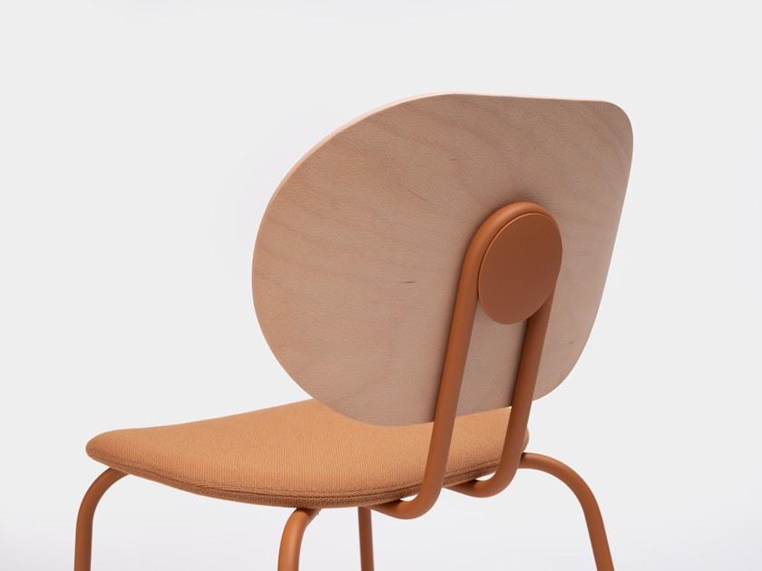 ONDARRETA Стул из стали и дерева со встроенной подушкой с открытой спинкой Hari sun-id-1426637 - Вид №5