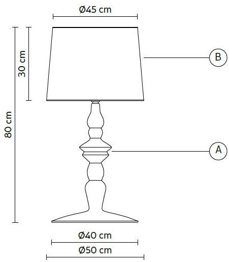 Karman Керамическая настольная лампа Alì e babà C1015bs - Вид №3