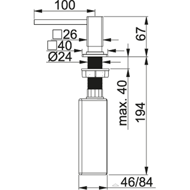 Аксессуары   Centinox Franke Дозатор моющего средства Centinox Нержавеющая сталь - Вид №1