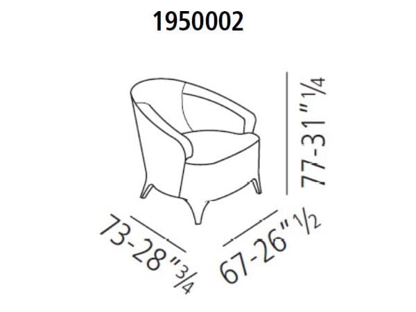 Тканевое кресло Vibieffe 1950 атмосфера ARCH-00140800 - Вид №2