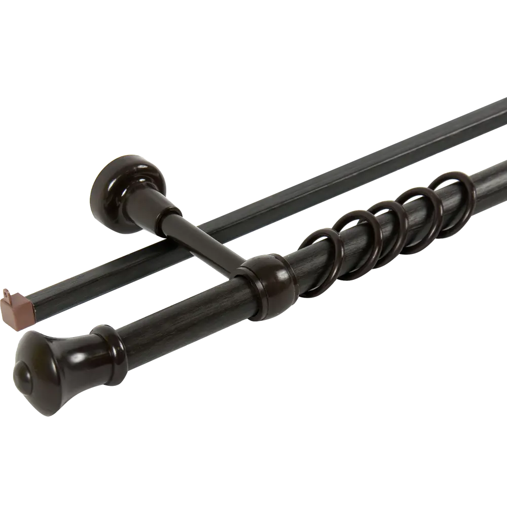 Карниз двухрядный Успех 240 см цвет венге РУССКИЕ КАРНИЗЫ STLM-2091274