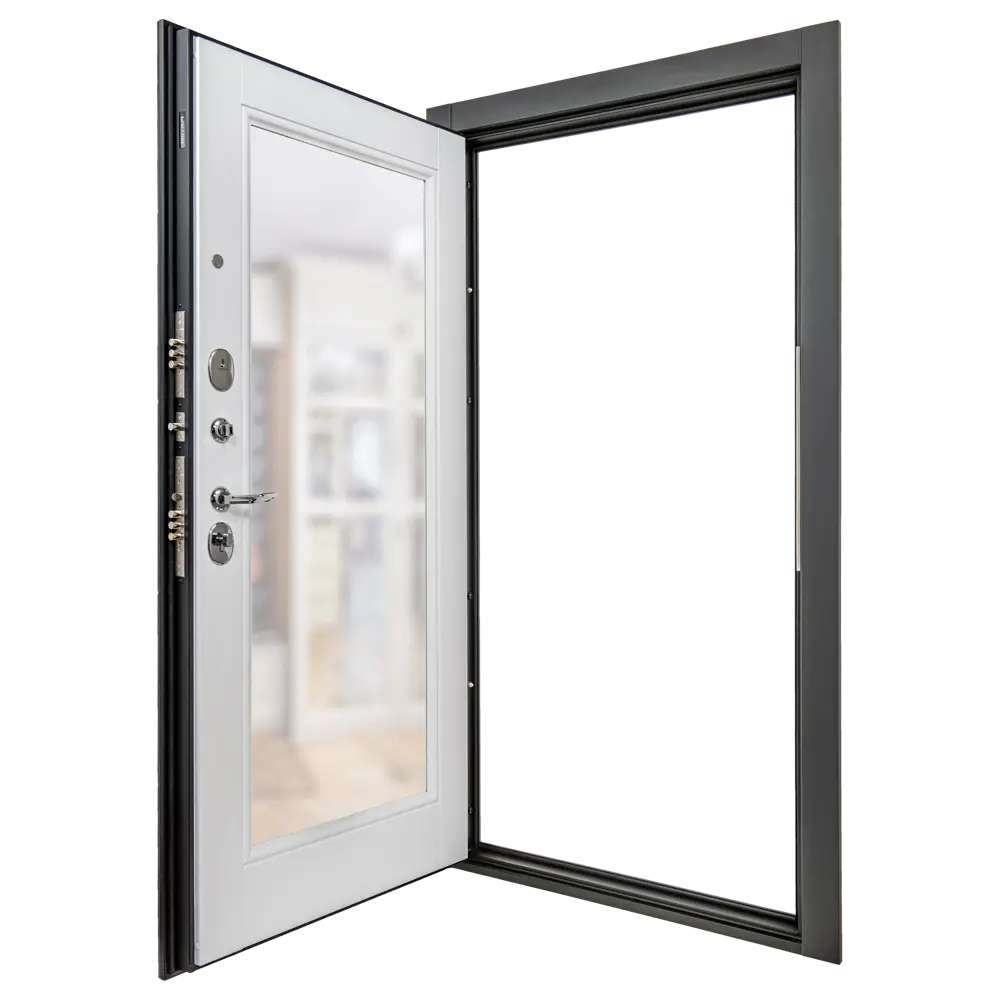 PORTIKA Порта Р-3 - входная металлическая дверь с зеркалом, графит/белый 84531948 STLM-0051313 - Вид №10