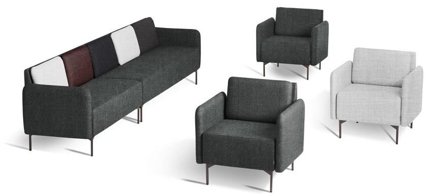 Offecct 3-х местный тканевый диван Playback sun-id-1516604 - Вид №3