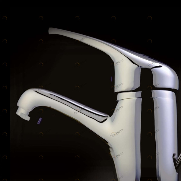 Однорычажный смеситель для раковины с автоматическим сливом 28.004C MAIER CRONOS 28004C