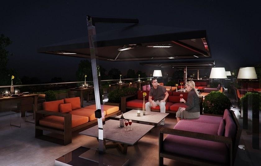 Andreu World Квадратный стальной журнальный столик с керамической столешницей Terra Me4693 - Вид №4