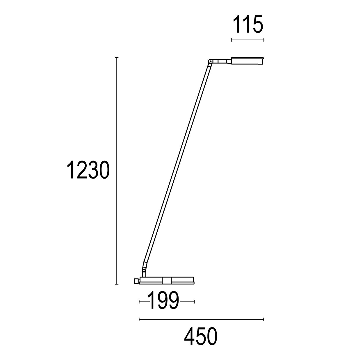 Алюминиевый поворотный торшер Ghidini Lighting ThinThin ARCH-00057123 - Вид №3
