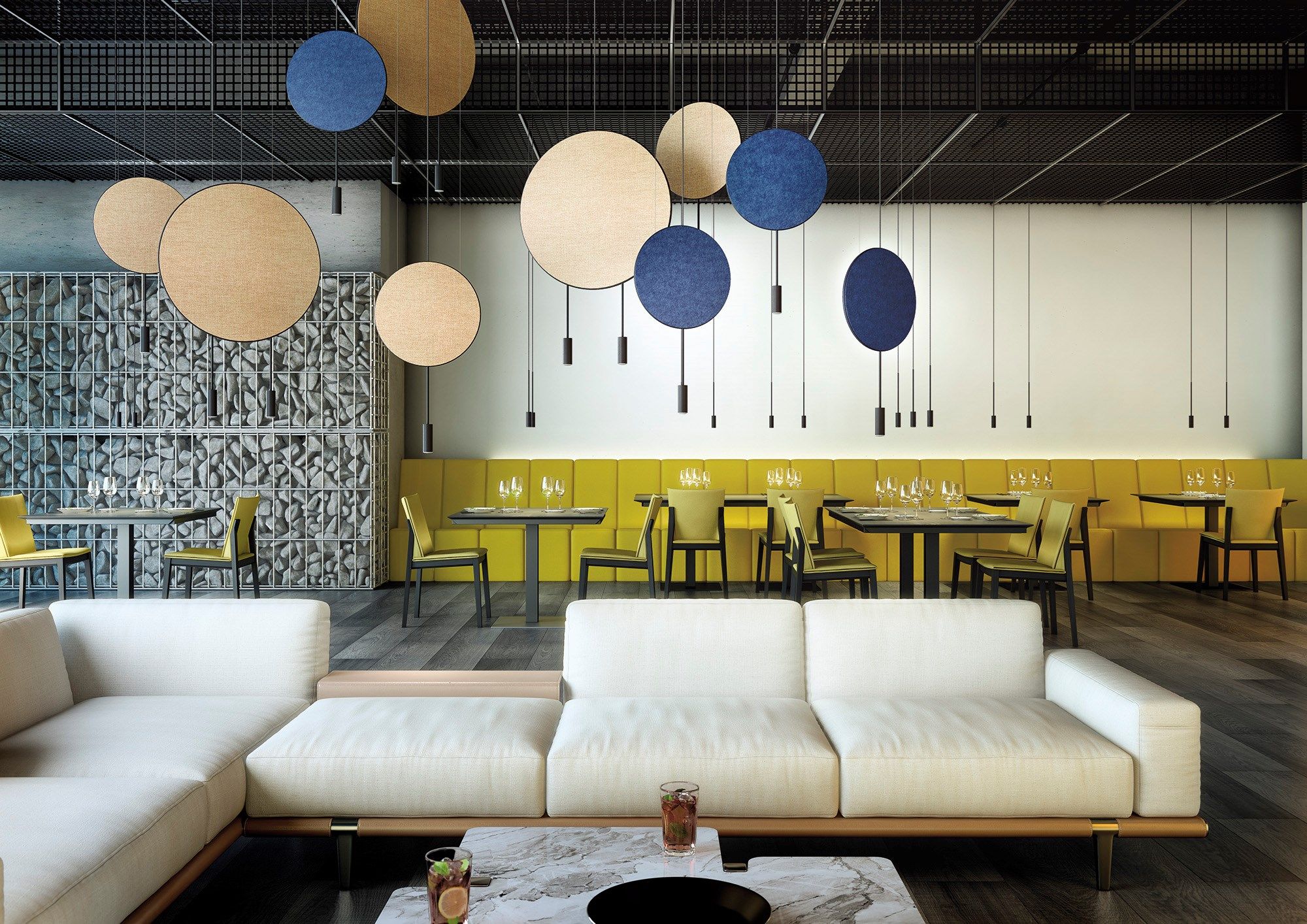 Звукопоглощающая панель светодиодная люстра Estiluz Revolta ARCH-00023659 - Вид №1