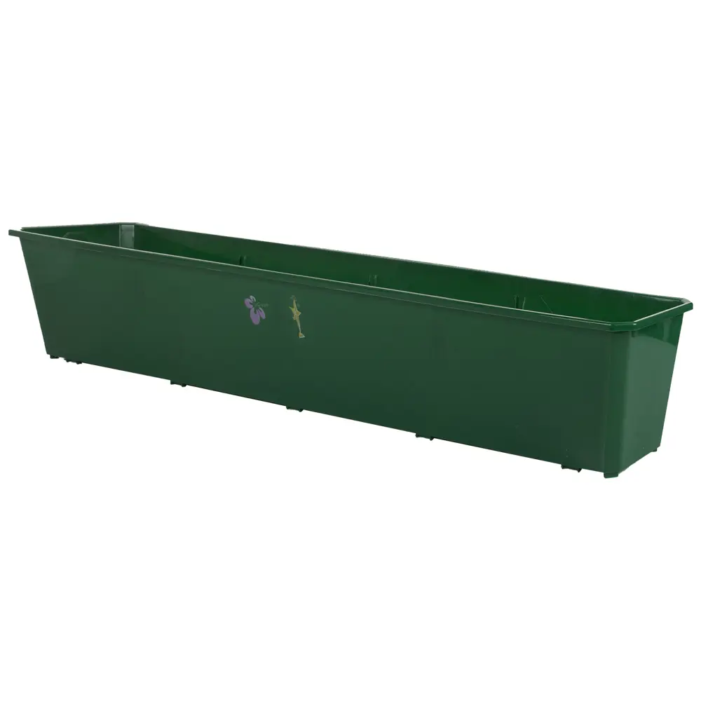 Ящик балконный 100х17х15 см, 19л, пластик, Зеленый INGREEN STLM-2211693