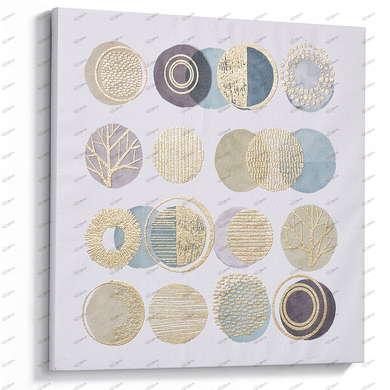 Картина на пергаменте 60х60 см серая Simple от La Forma LA FORMA SIMPLE 343036 Бежевый;серый;разноцветный