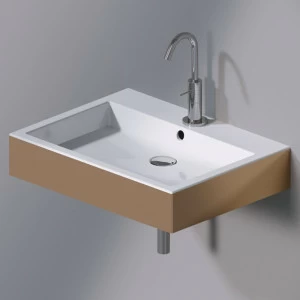 L267255 Подвесная раковина настенная прямоугольная A. e T. Italia Tank бронзовая