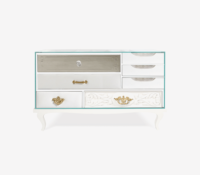 0-131 Белый прикроватный столик Soho Boca Do Lobo 