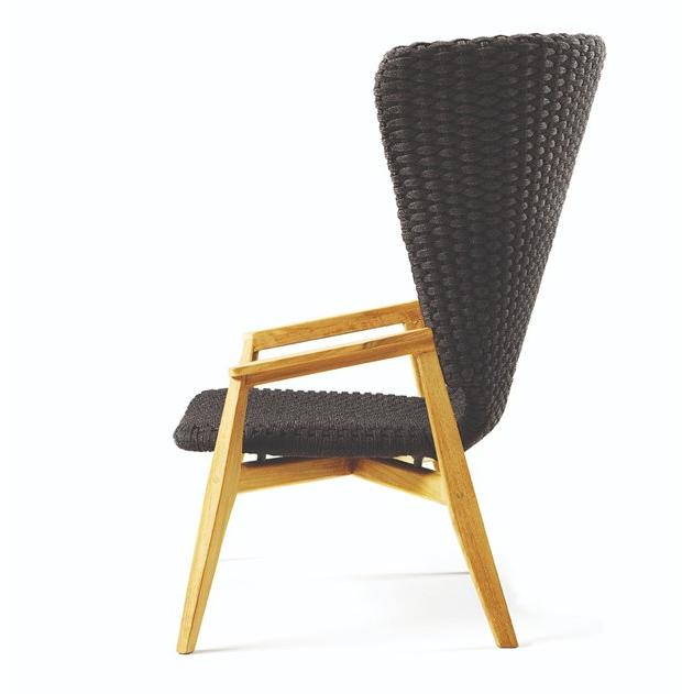 Ethimo Садовое кресло Wing с высокой спинкой Knit Knitpa01 - Вид №4