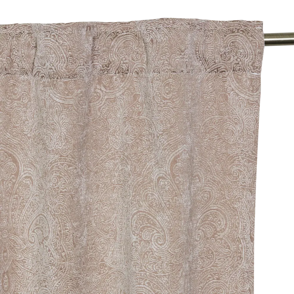 Штора на ленте Stefanie Fossil 200х280 см полиэстер цветы цвет серо-коричневый 82114260 STLM-2063867 INSPIRE  - Вид №3