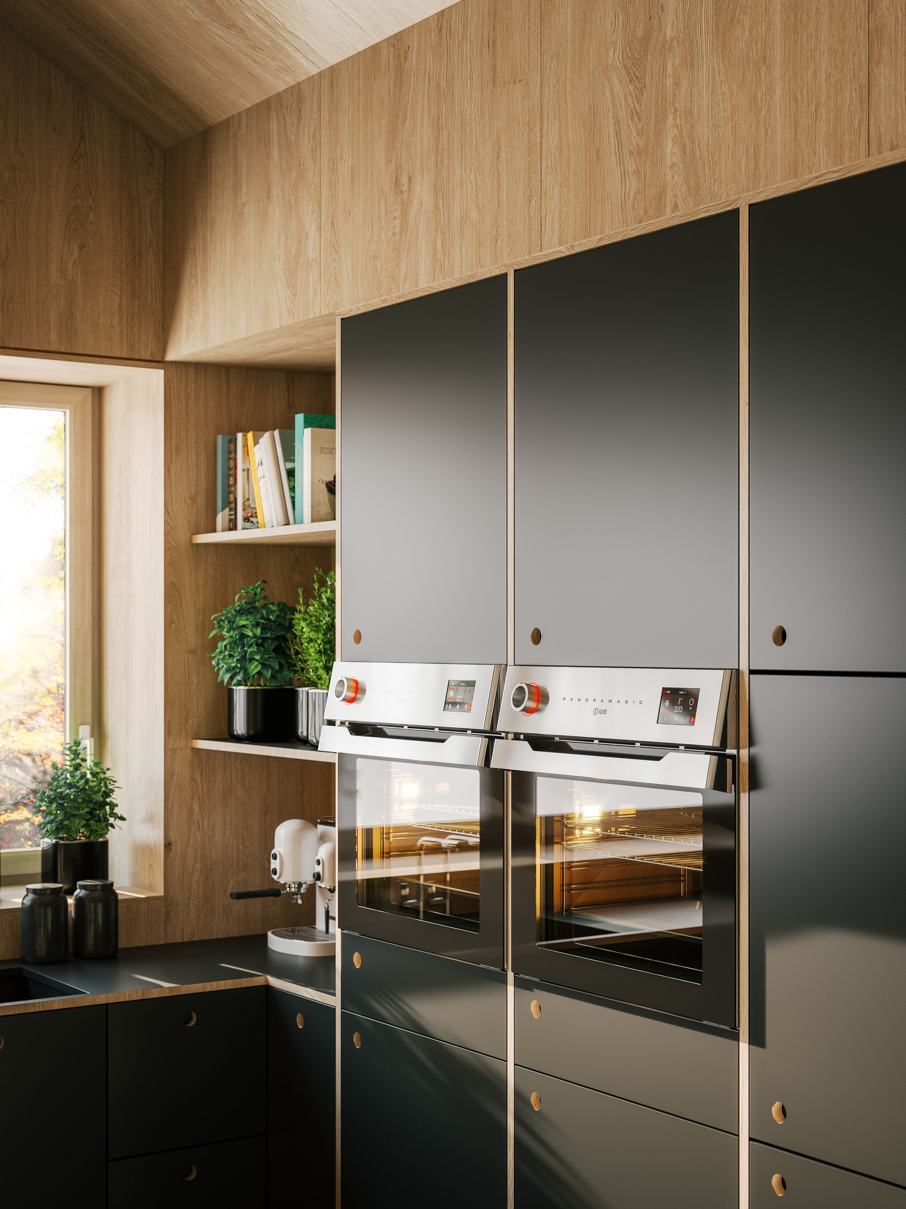 Многофункциональная встраиваемая печь из нержавеющей стали Ilve Panoramagic ARCH-00123093 - Вид №1