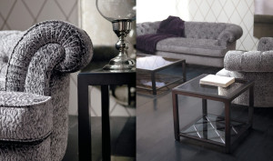 Стеклянный журнальный столик для гостиной