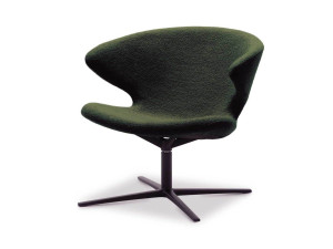 Тканевое вращающееся кресло с подлокотниками