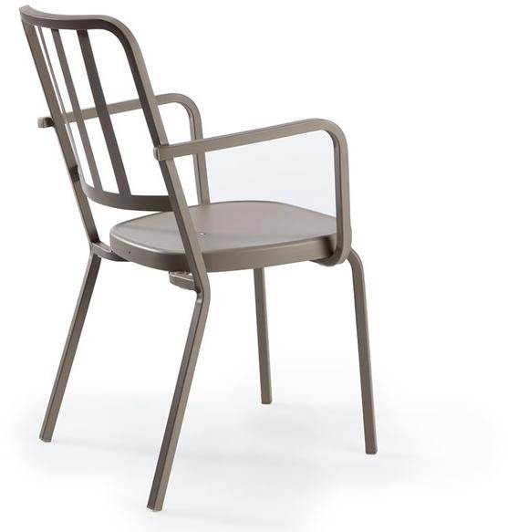 Vermobil Штабелируемый металлический садовый стул с подлокотниками Quatris Qt300 - Вид №1