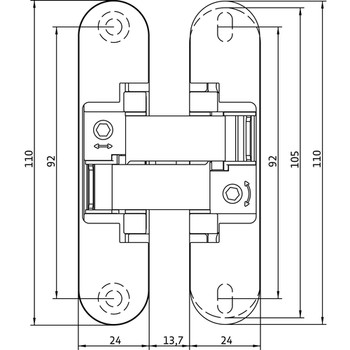 Петля скрытого монтажа Anselmi AN 150 3D Santreyd LK01-866 - Вид №1