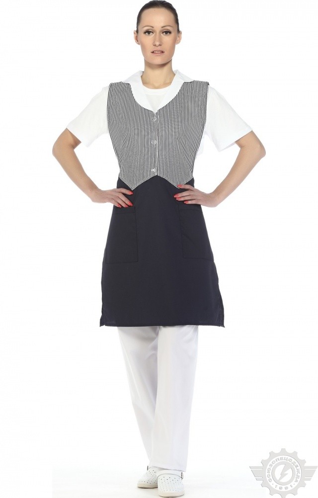 63501 Фартук-жилетка "Маша" синяя  Одежда для обслуживающего персонала  размер 56-62 Спецодежда  - Вид №9