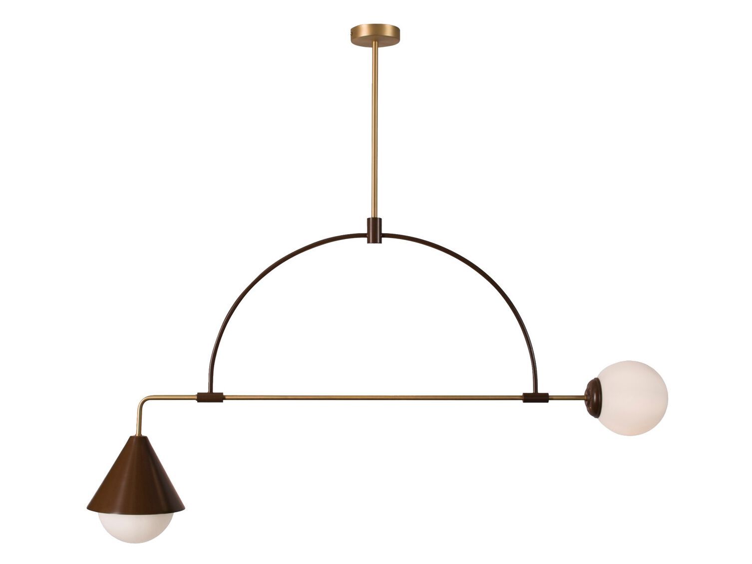 Светодиодный подвесной светильник из латуни и стекла Lampex Italiana LEONARDO ARCH-00031296 - Вид №1