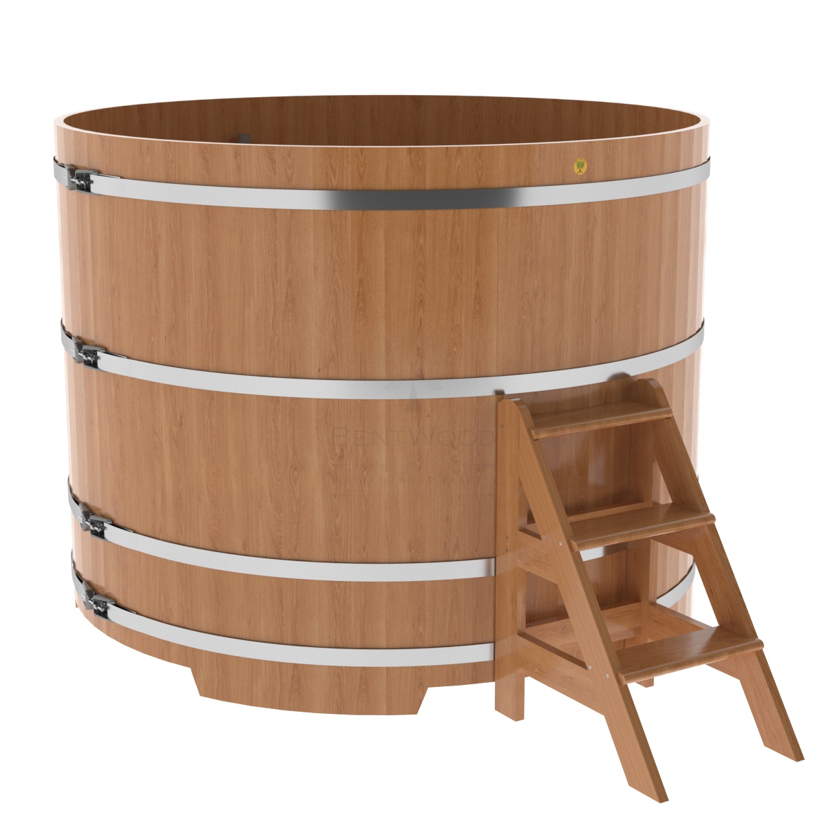 1341 Купель круглая из дуба d=1,80х1,4 натуральная Alyarus 