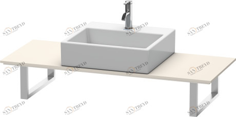 XL010C09191 Консоль для накладных раковин и встраиваемых умывальников, для пристенного варианта X-Large #XL010C 480 мм Серо-коричневый декор Duravit