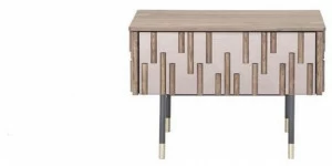 Tonin Casa Прикроватный столик из дерева и стекла с ящиками Drops T8629